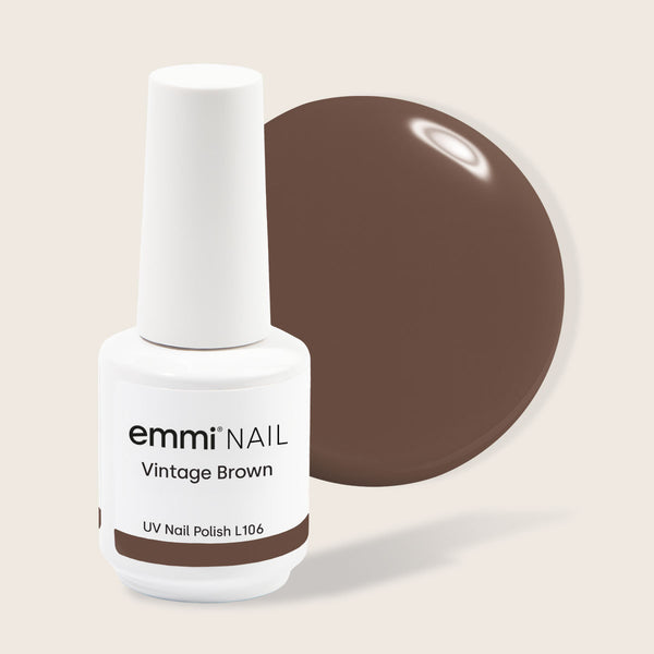 Vernis UV Shellac Marron Vintage 15 ml -L106- 