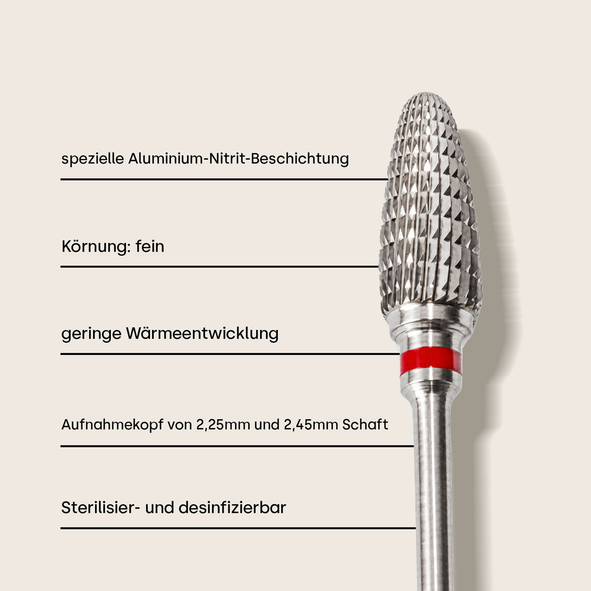 Emmi-Nail Hartmetall Bit-Tropfenform *fein*