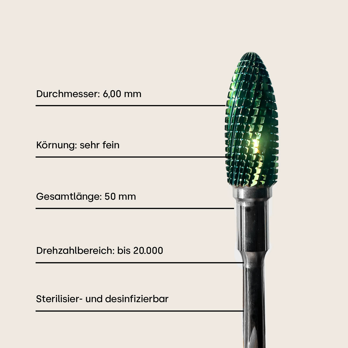 Emmi-Nail Rainbow Bit grün *extra fein*