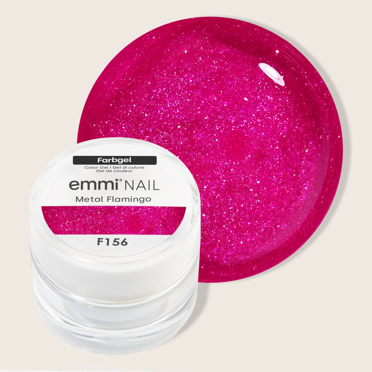 Gel de couleur pour ongles Emmi-Flamant Métal 5 ml -F156-