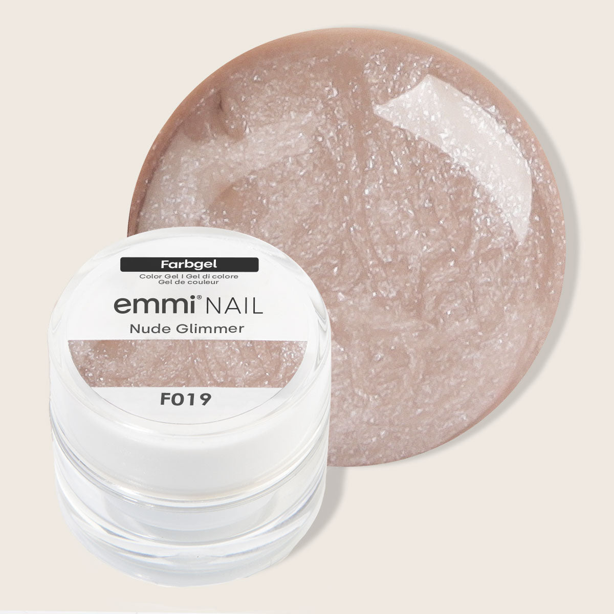 Emmi-Nail Color Gel Nude Glitter 5ml -F019-