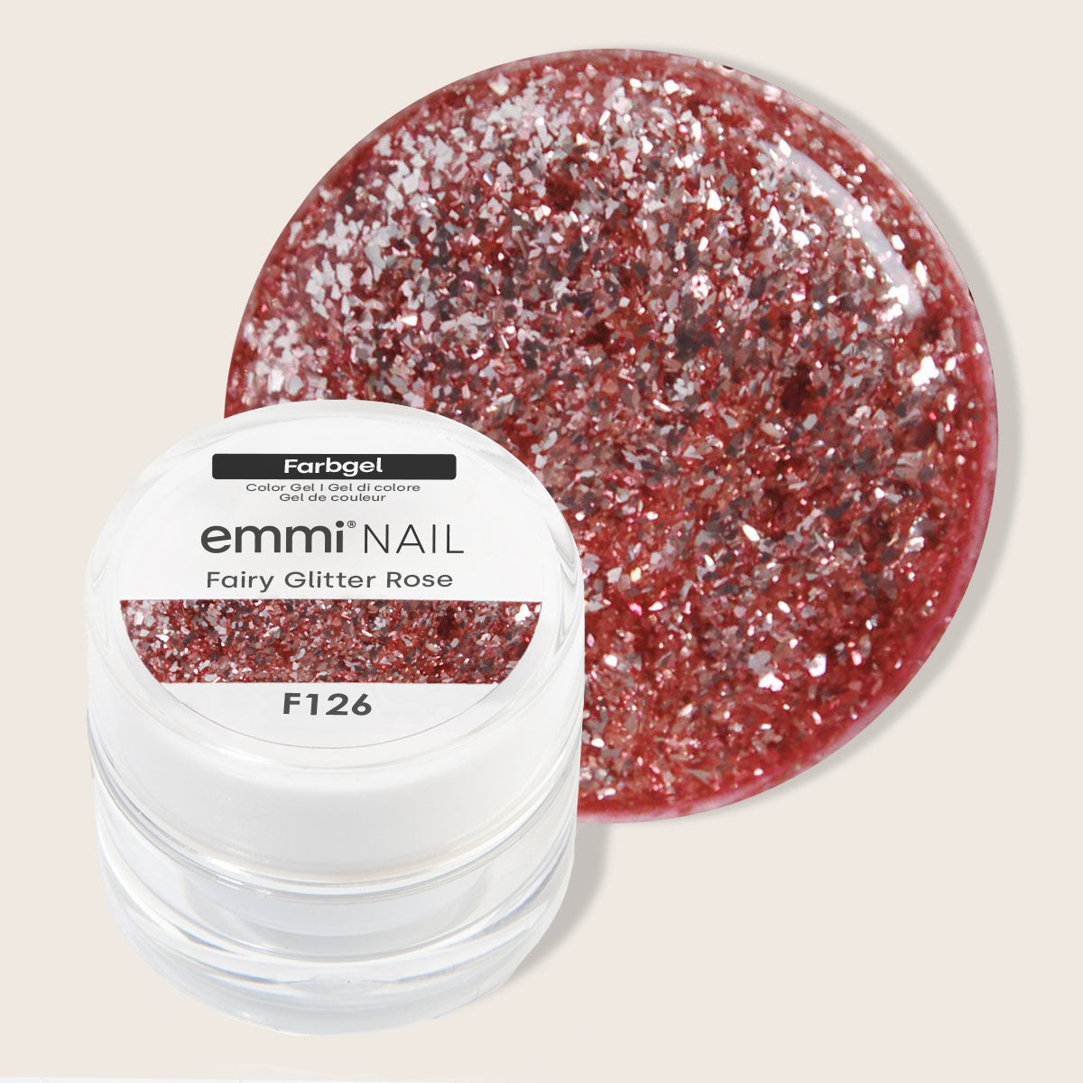 Emmi-Nail Farbgel Fairy Glitter Rose 5ml -F126-