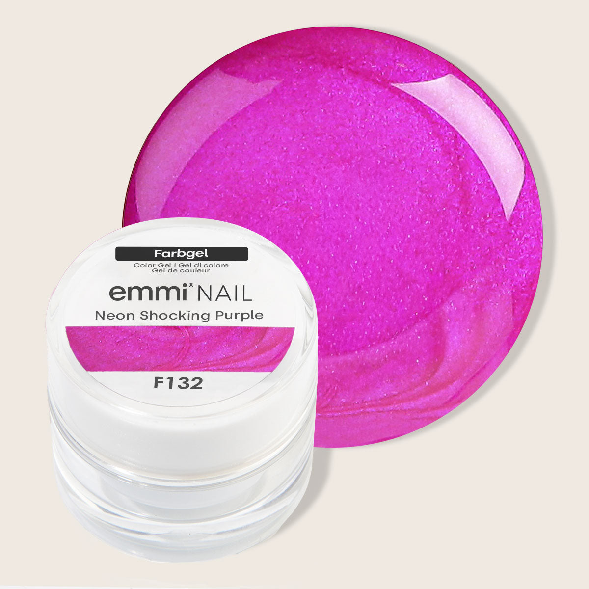 Gel de couleur pour ongles Emmi-Nail Neon Shocking Purple -F132-