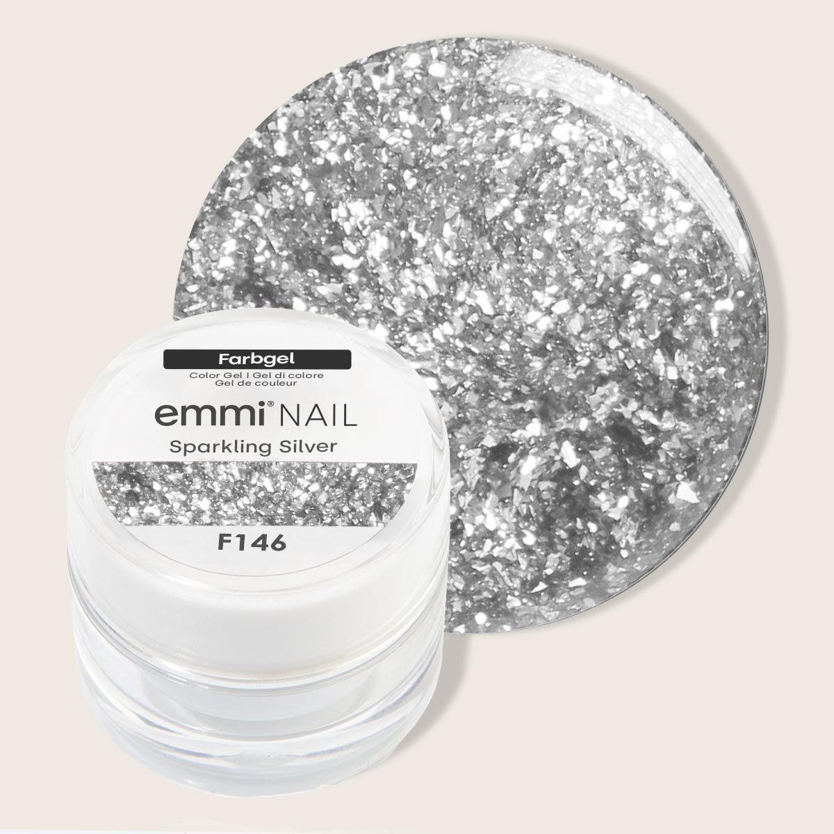 Emmi-Nail Farbgel Sparkling Silver 5ml -F146-