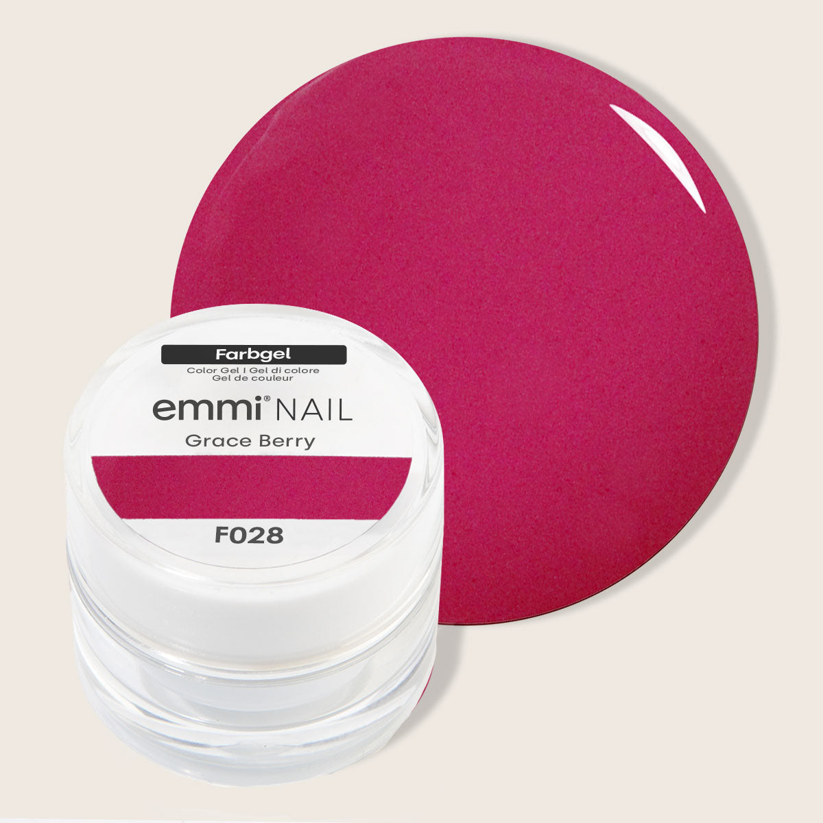 Gel de couleur pour ongles Emmi Grace Berry 5 ml -F028- 