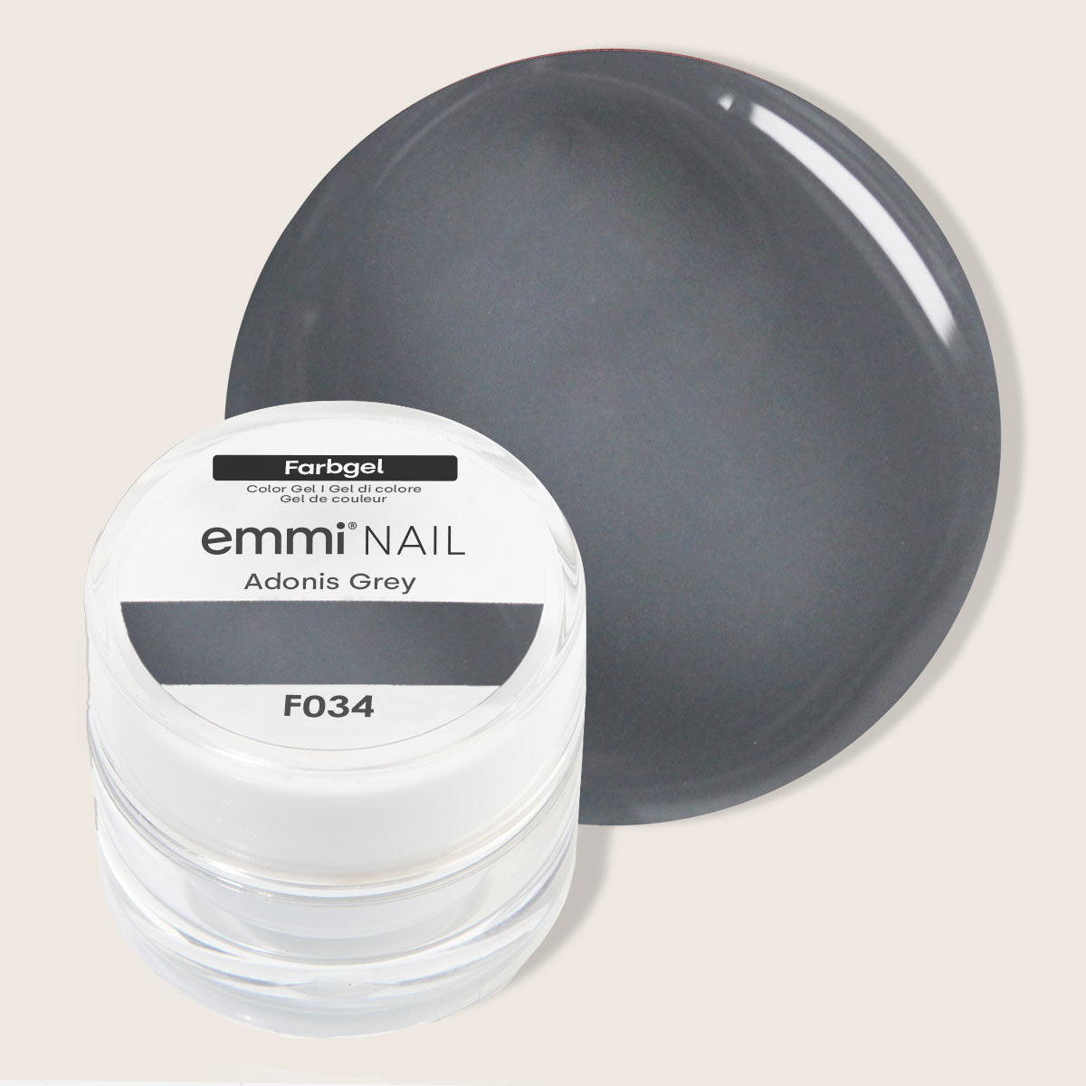 Emmi-Nail Farbgel Adonis Grey 5ml -F034-