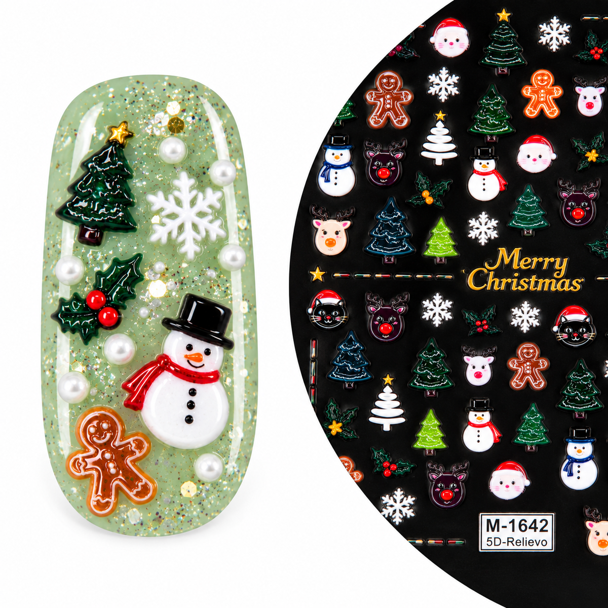 5D Art Nail Sticker Santa Claus 1