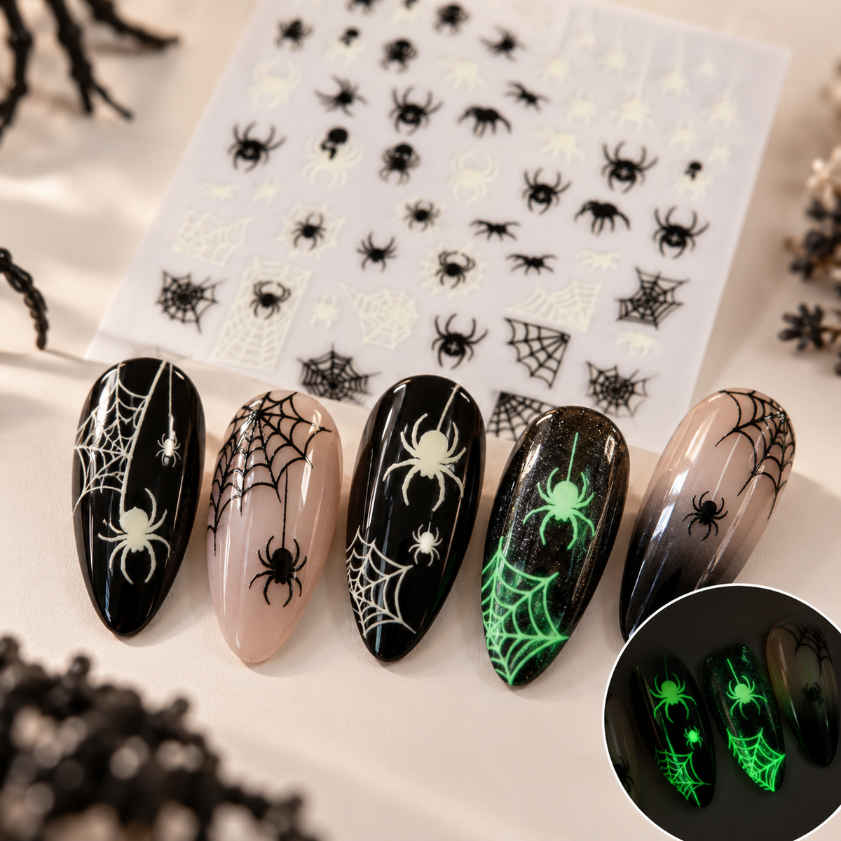 Emmi-Nail 3D Art Nail Sticker Halloween Spider