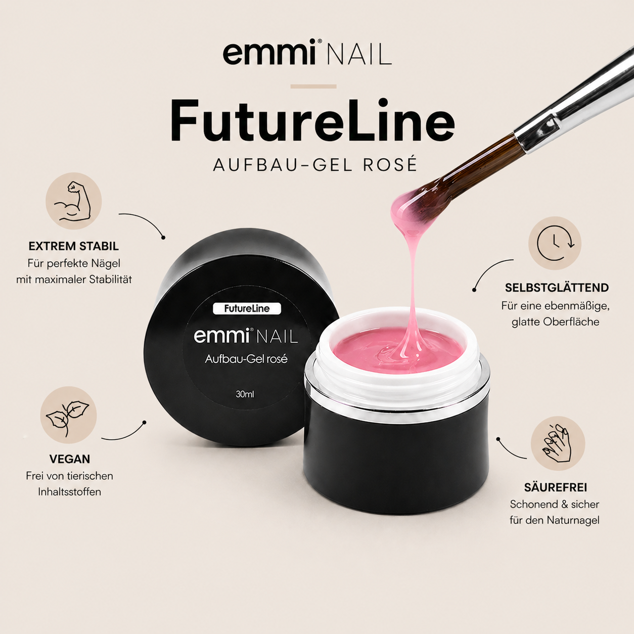 Futureline Aufbaugel rose 30ml