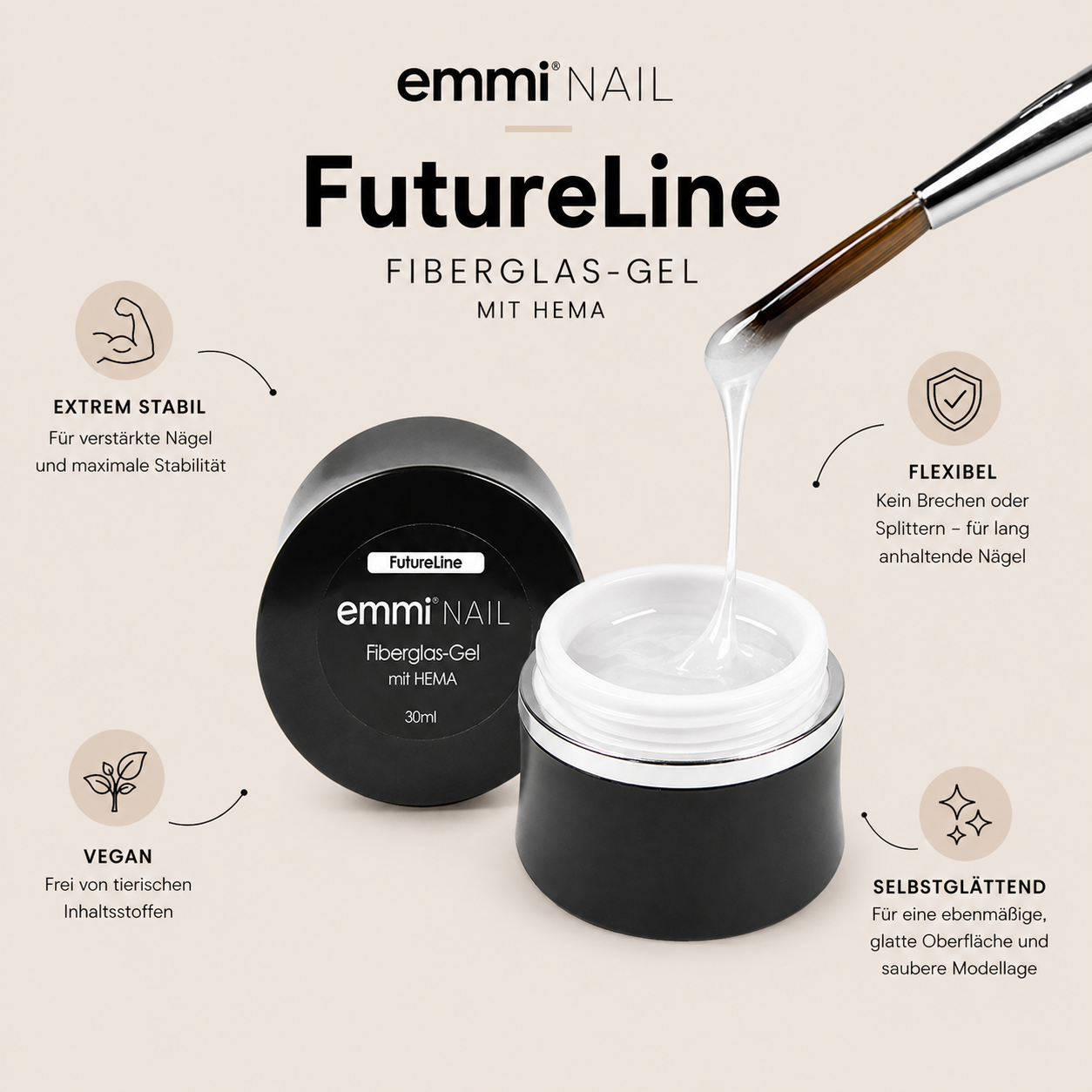 Futureline Fiberglass Gel 30ml with HEMA 