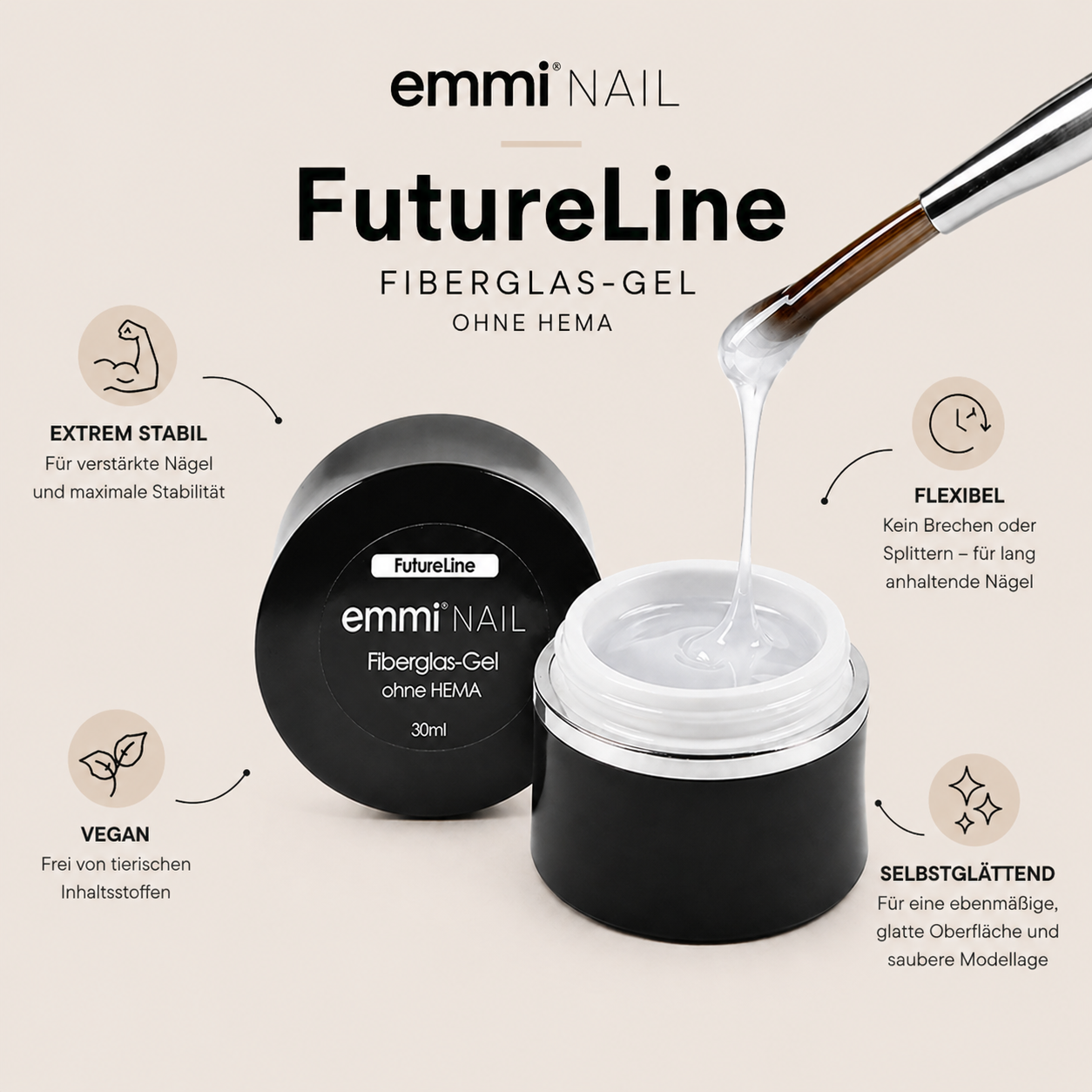 Futureline Fiberglass Gel 30ml without HEMA 