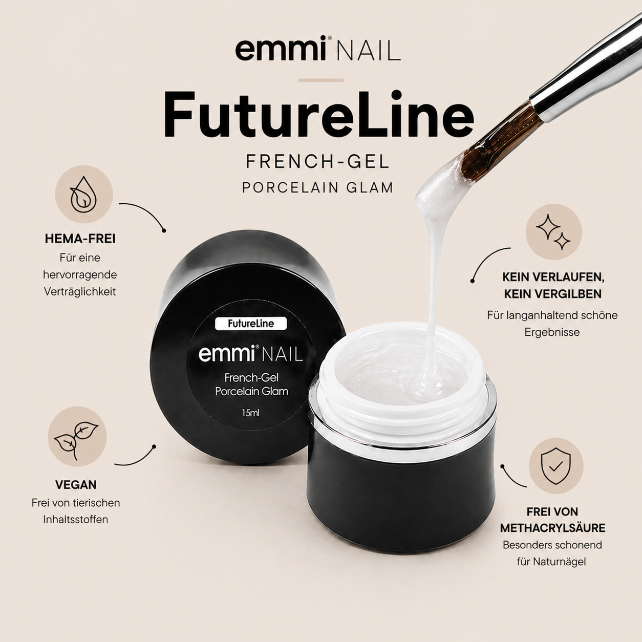 Futureline French Gel Porcelain Glam 15ml 