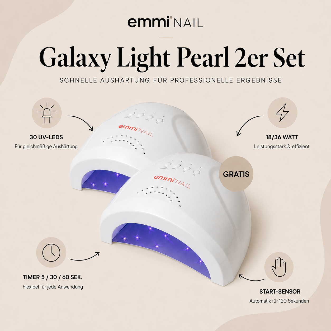 Emmi Galaxy UV/LED Nagellampe 2er Set