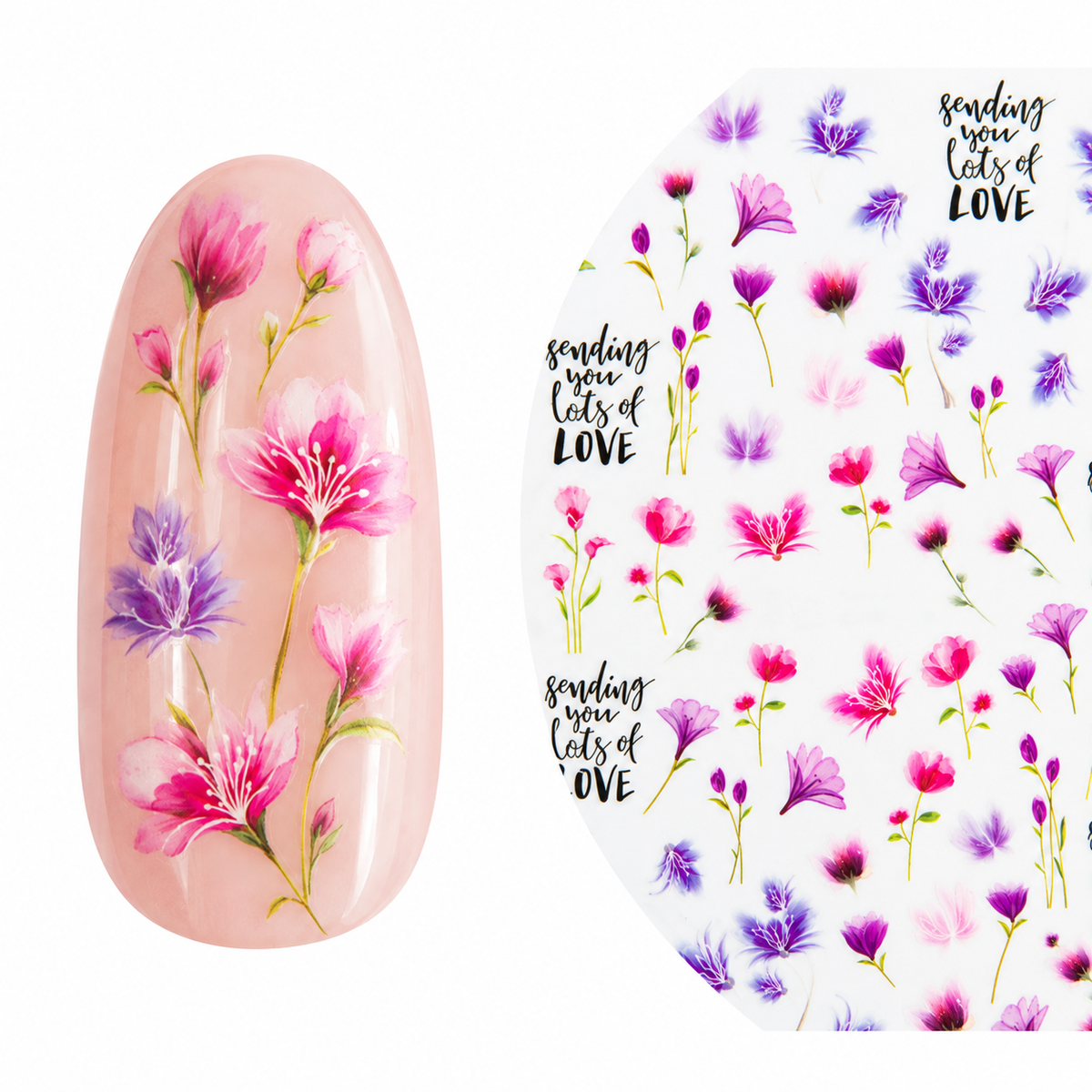 3D Art Nail Sticker Sweet Flower