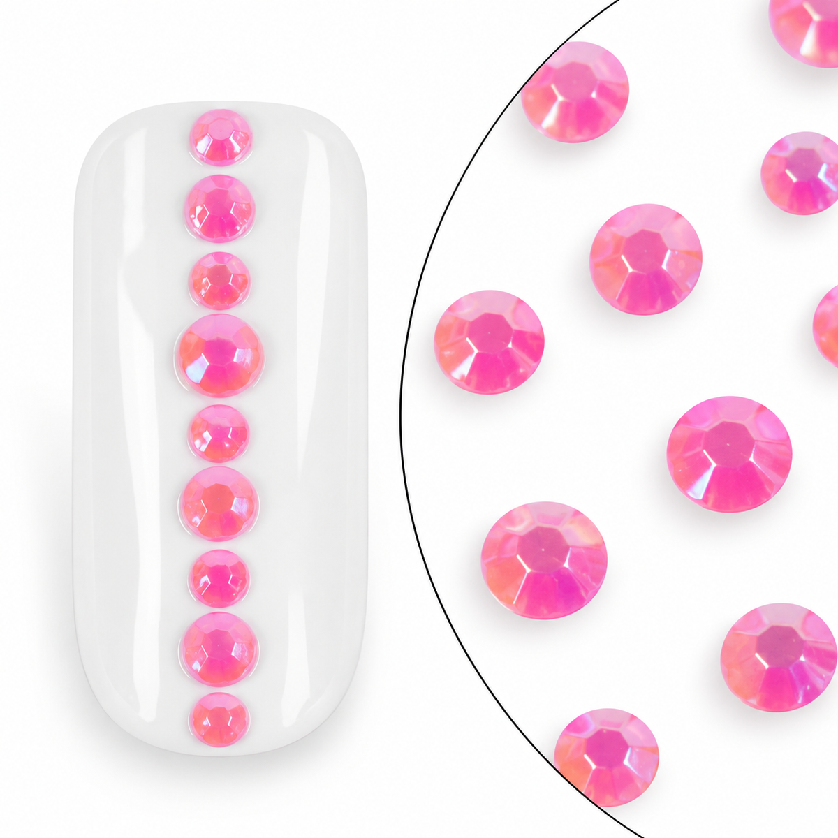 Rhinestones Milky Pink 3mm