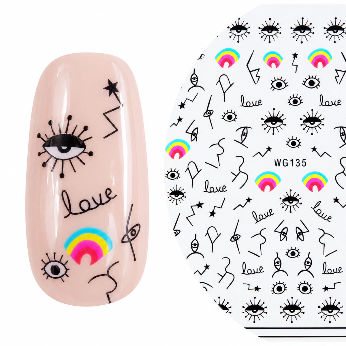 3D Art Nail Sticker Eyes 2