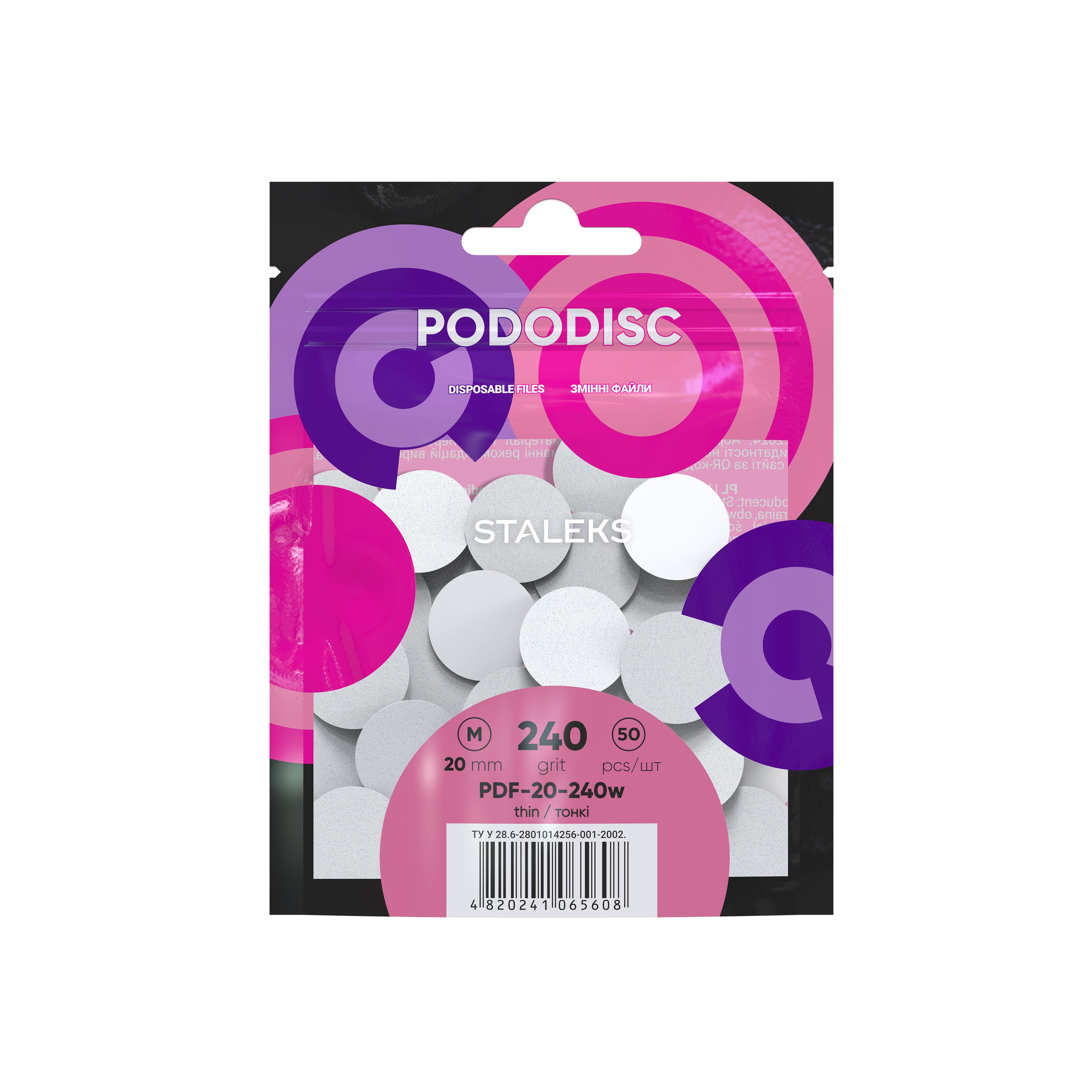 Einweg-Weiße Feilen für Pediküre-Scheibe PODODISC M EXPERT 240 Grit (50 Stk.)