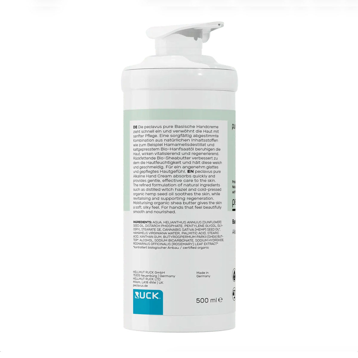 RUCK peclavus pure Crème Mains Basique