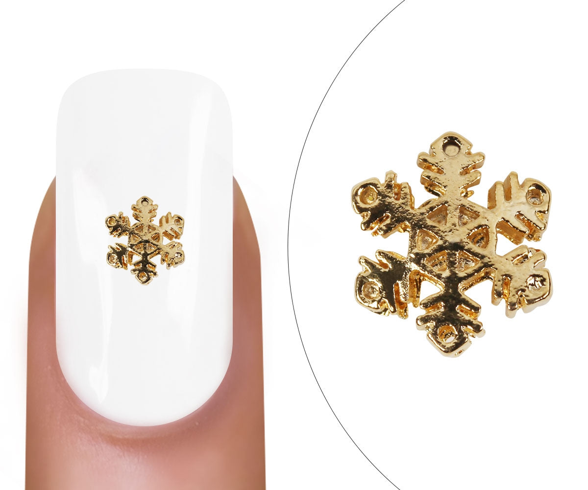 Nail Charm Schneeflocke gold