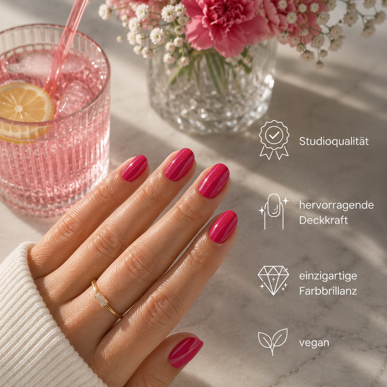 Gel de couleur pour ongles Emmi-Rose bonbon -F302-