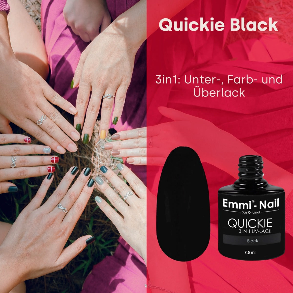 Emmi-Nail Quickie Black 3in1 -L014-