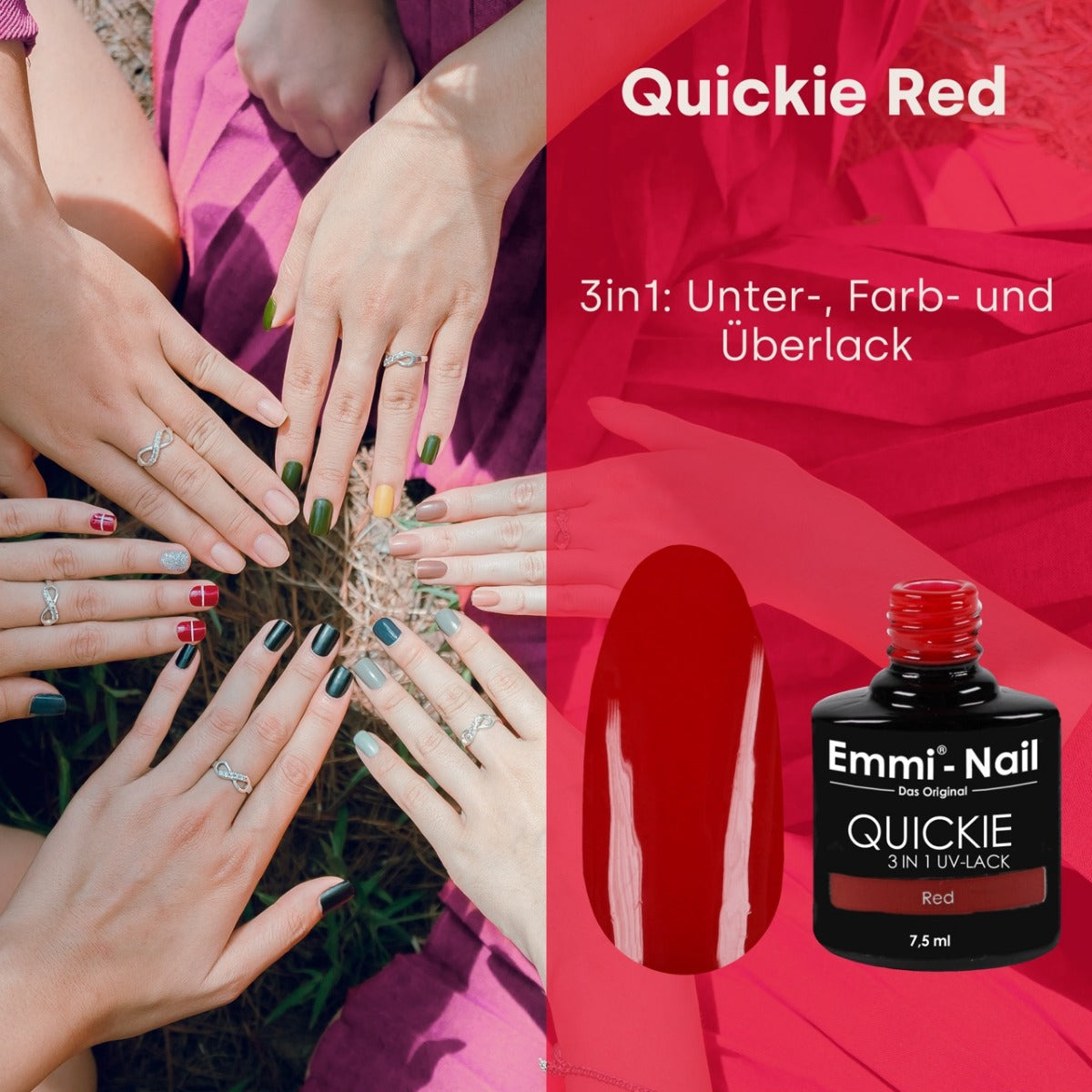 Emmi-Nail Quickie Red 3in1 -L019-