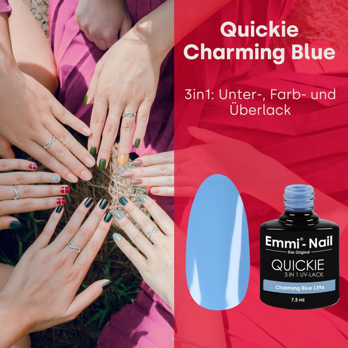 Emmi-Nail Quickie Charming Blue 3in1 -L396-