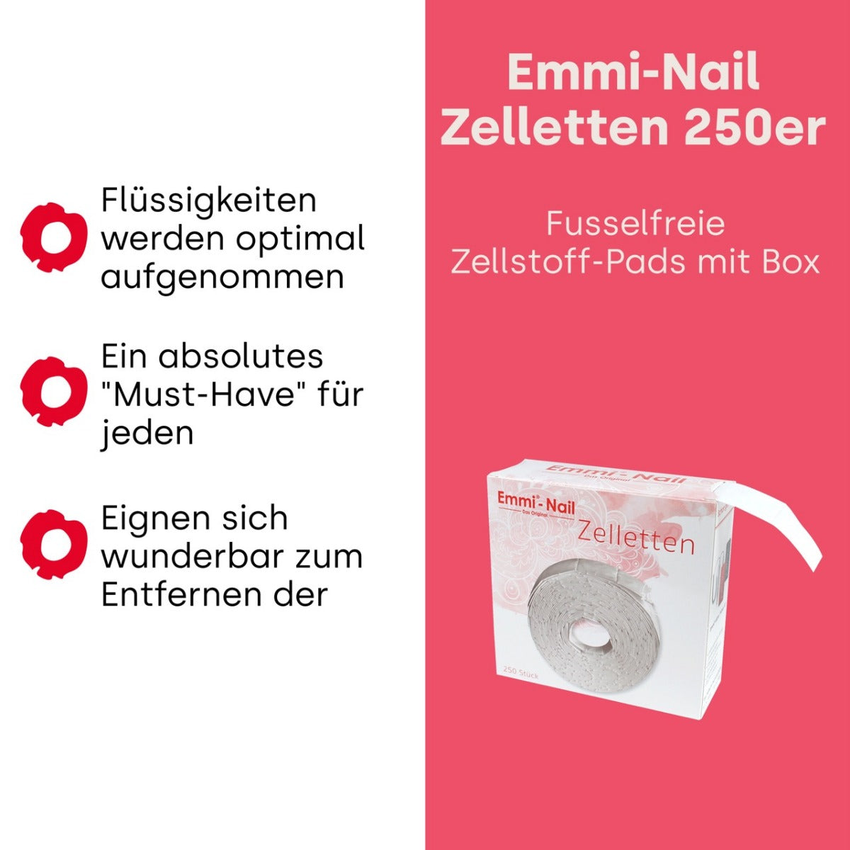 Profi-Studio Zelletten fusselfrei 250St. Abreißbox