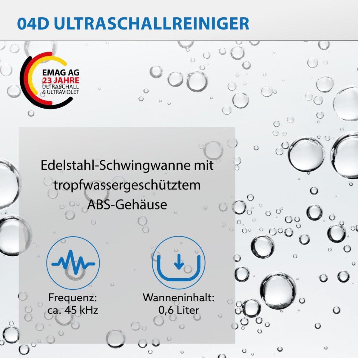 Ultraschallreiniger 0,6L Emmi-04D