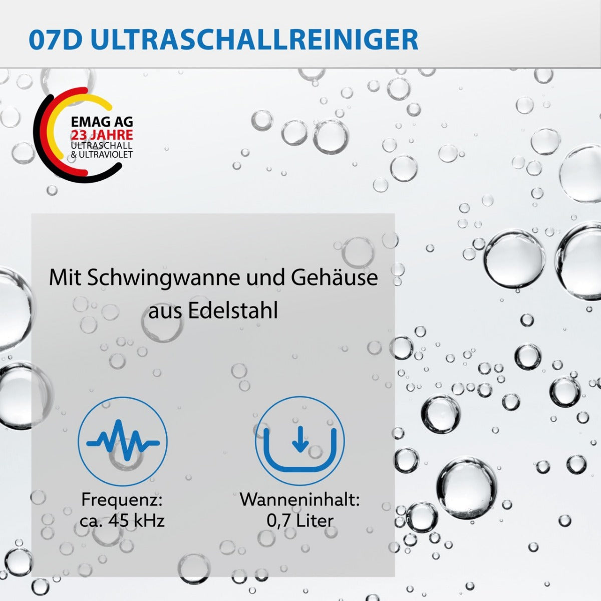 Ultraschallreiniger 0,7L Emmi-07D