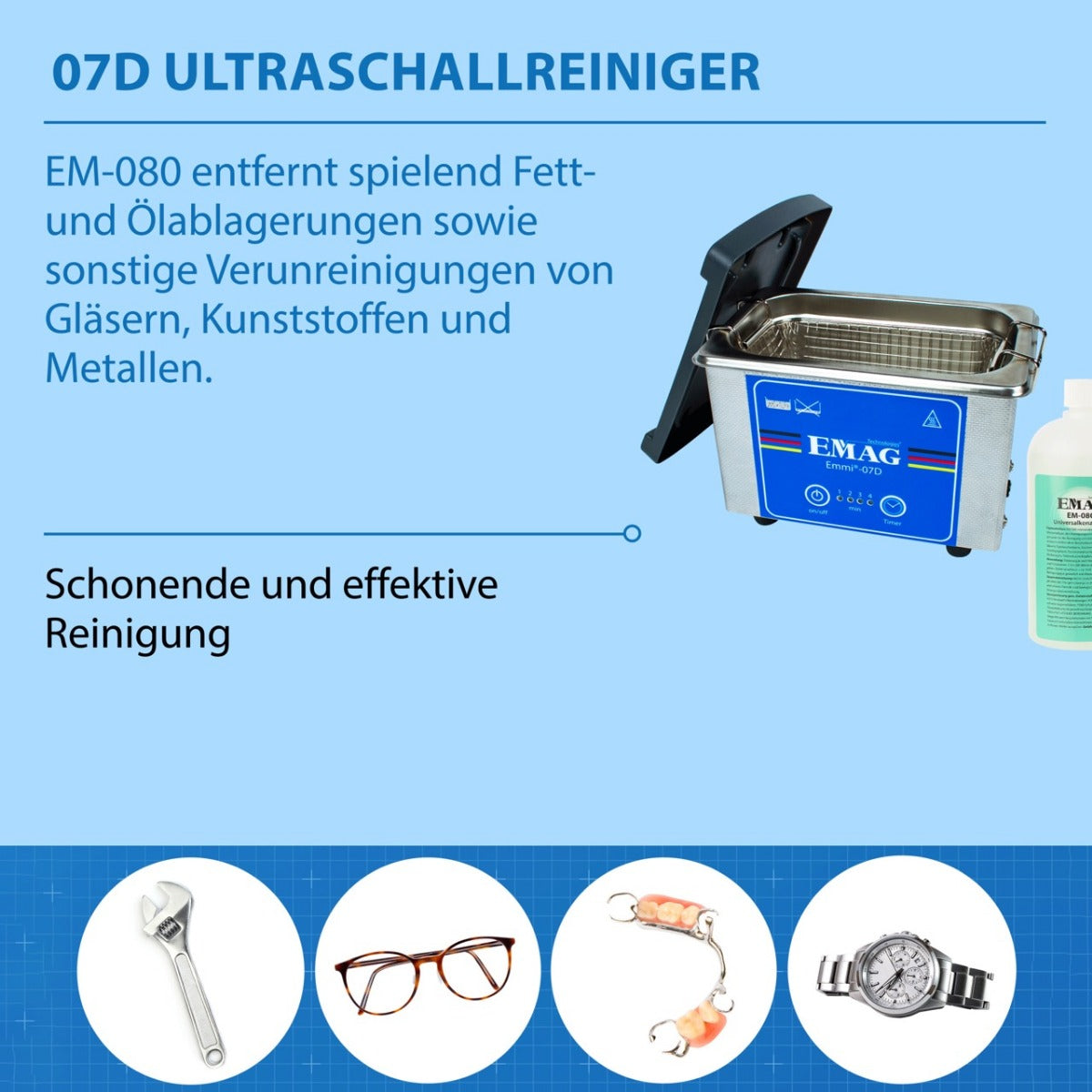 Ultraschallreiniger 0,7L Emmi-07D
