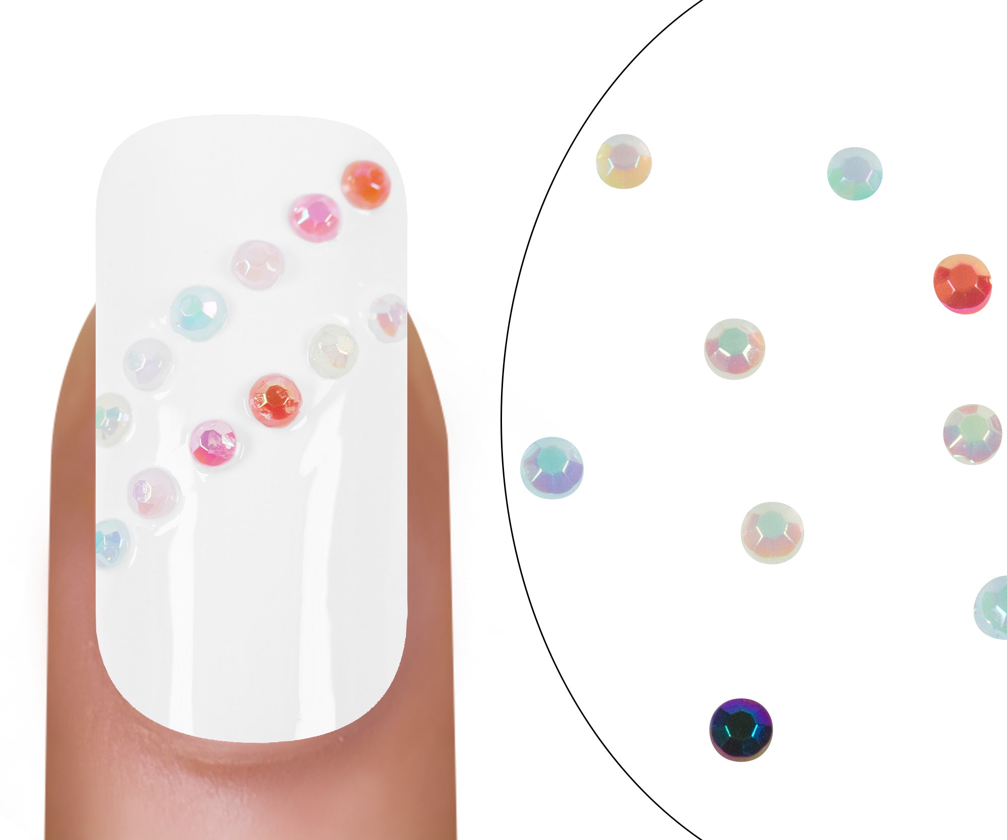 Strasssteine Milky Gems Mix 2 mm