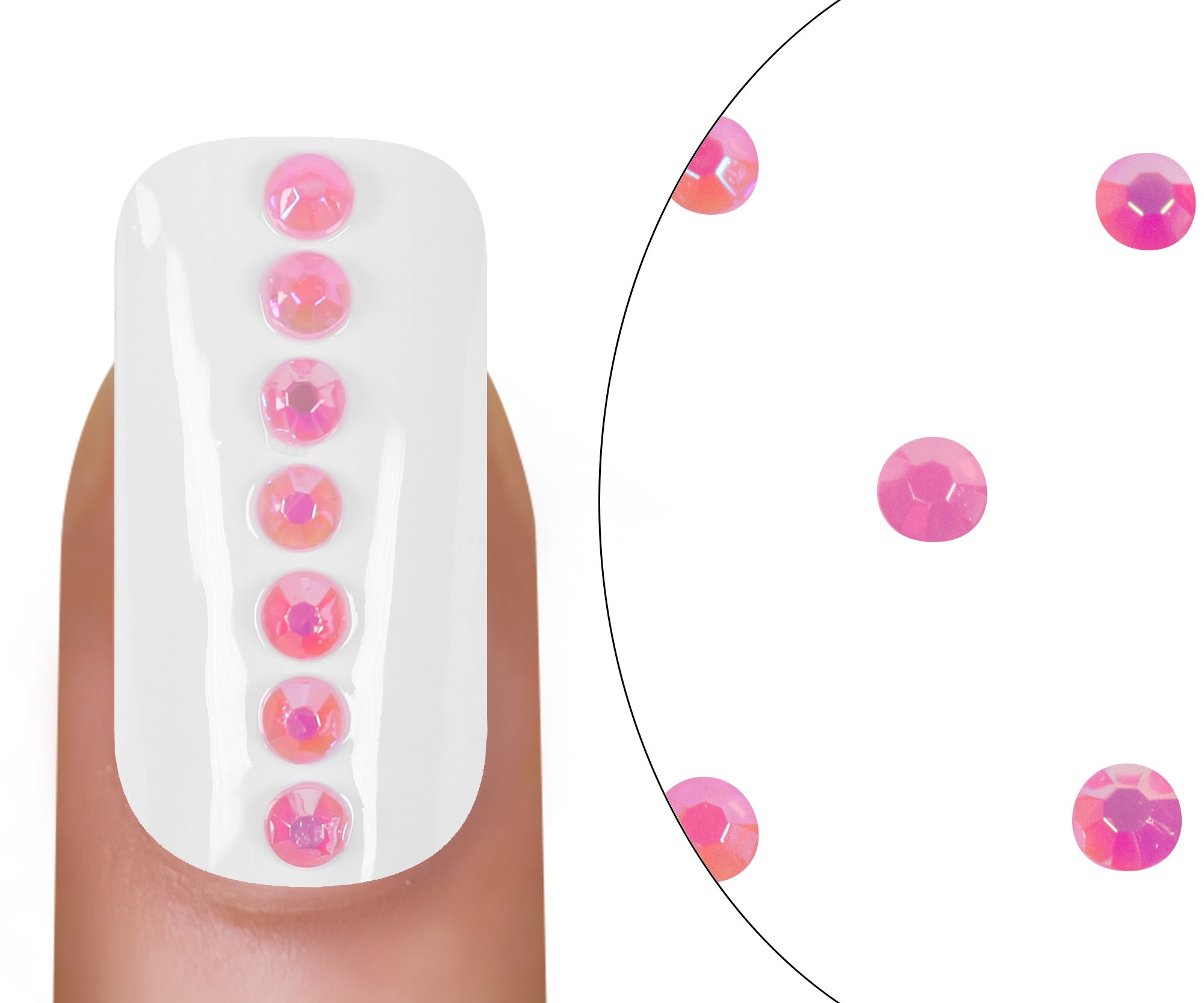 Strasssteine Milky Pink 3mm