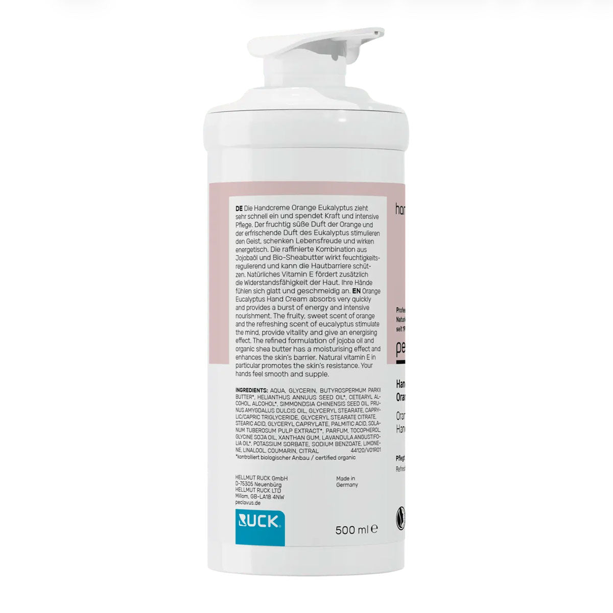 RUCK peclavus Crème mains Orange Eucalyptus