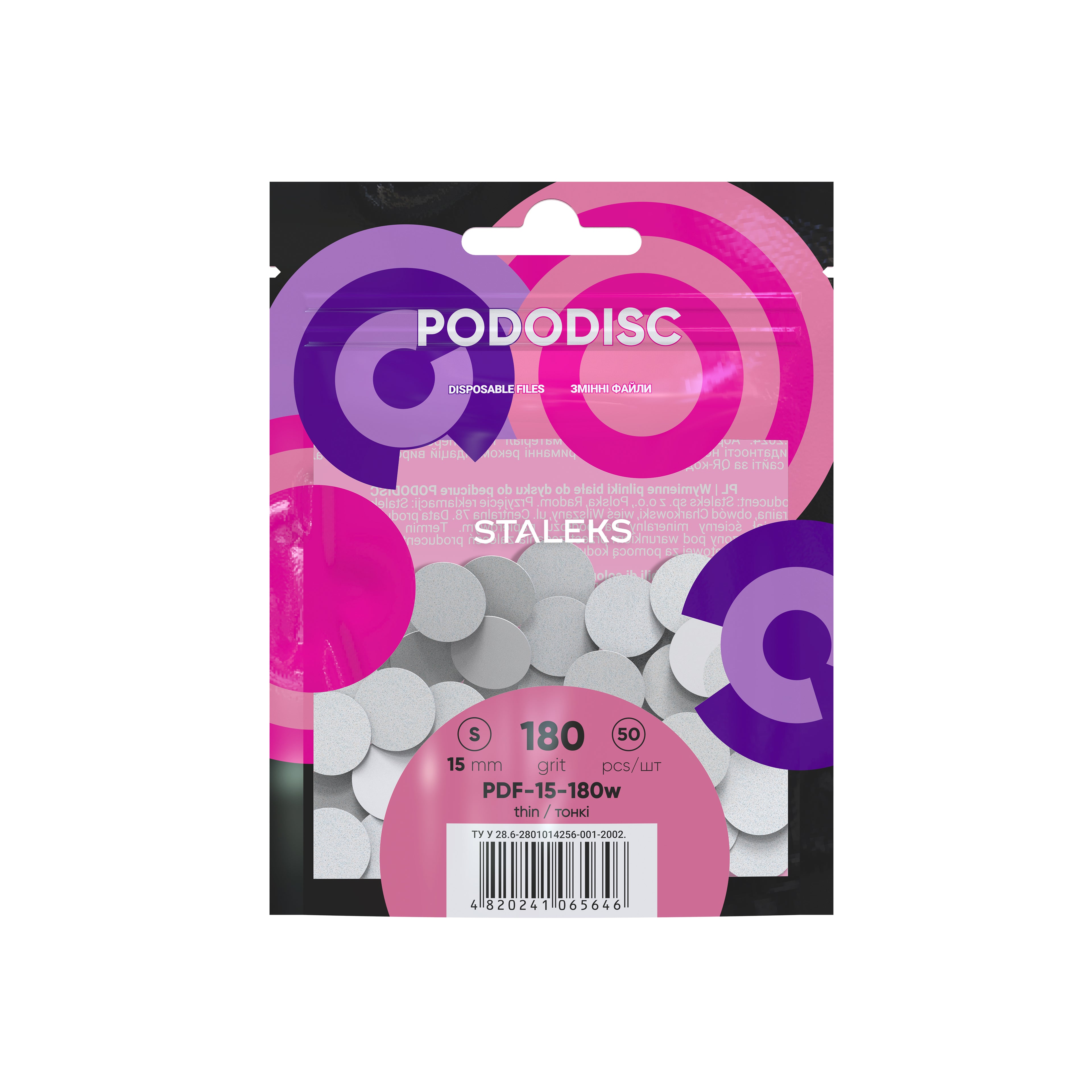 Einweg-Weiße Feilen für Pediküre-Scheibe PODODISC S EXPERT 180 Grit (50 Stk.)