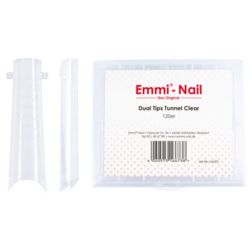 Emmi-Nail Dual Tips Tunnel Clear 120er