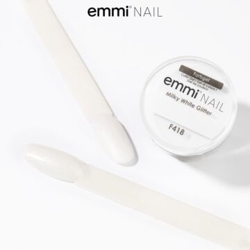 Emmi-Nail Farbgel Milky White Glitter 5ml -F418-