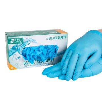 Nitril-Handschuhe puderfrei 100 St. blau, Gr. M