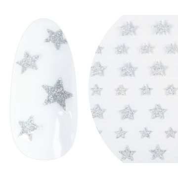 Emmi-Nail 3D Diamond Glitter Nail Sticker Silver Little Star