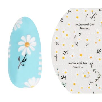 Emmi-Nail 5D Art Nail Sticker Gänseblümchen
