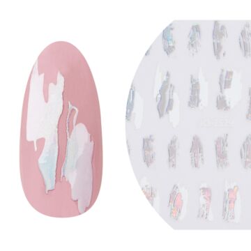 Emmi-Nail 3D Art Nail Sticker Brushing You "Silver/White"
