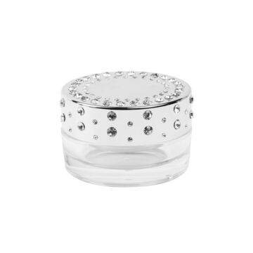Tiegel 15ml mit Strass Silber