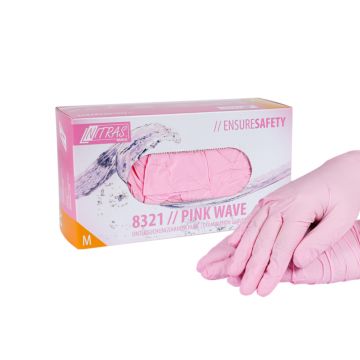 Nitril-Handschuhe puderfrei 100St. pink, Gr. M