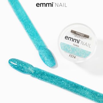 Emmi-Nail Glittergel Türkis 5ml -F274-