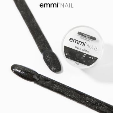 Emmi-Nail Farbgel Black Glitter 5ml -F101-
