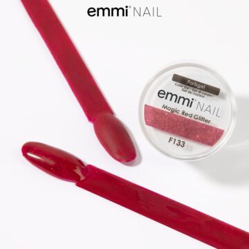 Emmi-Nail Farbgel Magic Red Glitter 5ml -F133-