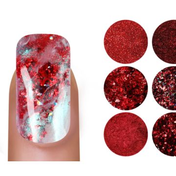 Emmi Nailart Powder-Set Rot