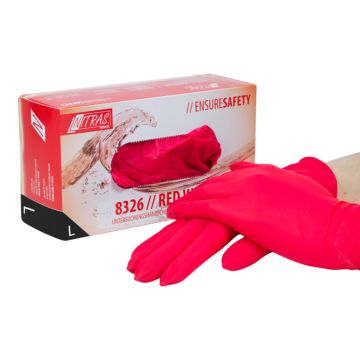 Nitril-Handschuhe rot Gr. L