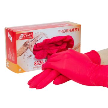 Nitril-Handschuhe rot Gr. M