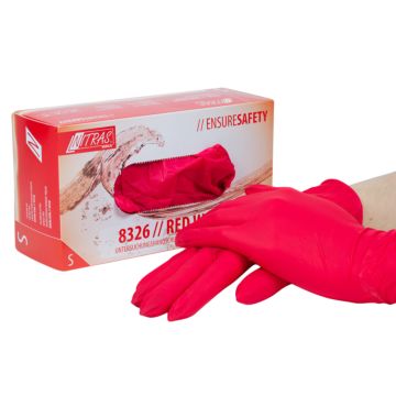 Nitril-Handschuhe rot Gr. S